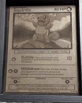 Custom engraved Pokémon card (Pick your Pokémon)